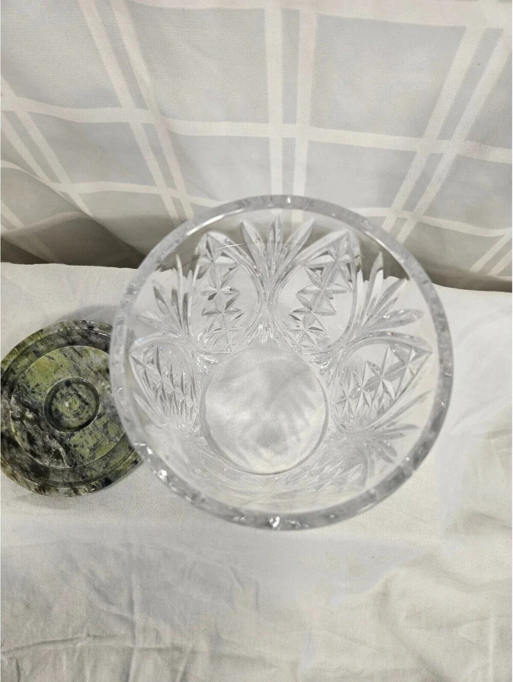 Waterford Crystal Connemara Marble Ah Chara Failte Cylinder Hurricane Lamp